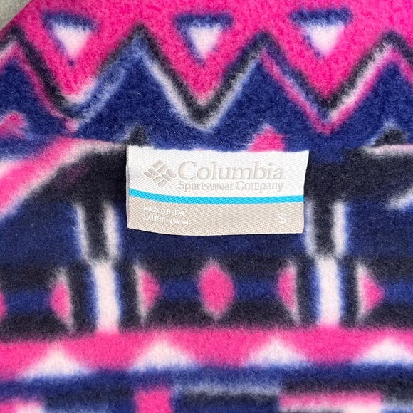 Women’s Columbia Zip Fleece Jacket Geo Shaped Size Small - Picture 3 of 8